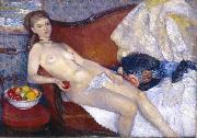 William Glackens Nude with Apple oil painting picture wholesale